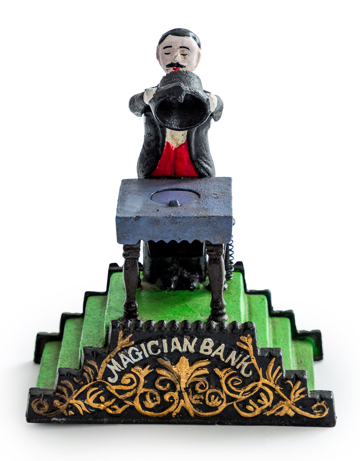 Cast Iron Magician Coin Bank - STM83