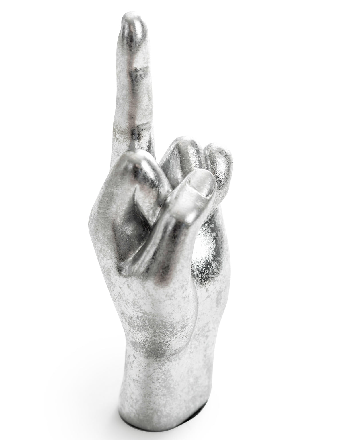 Silver Middle Finger Hand Figure - FL123
