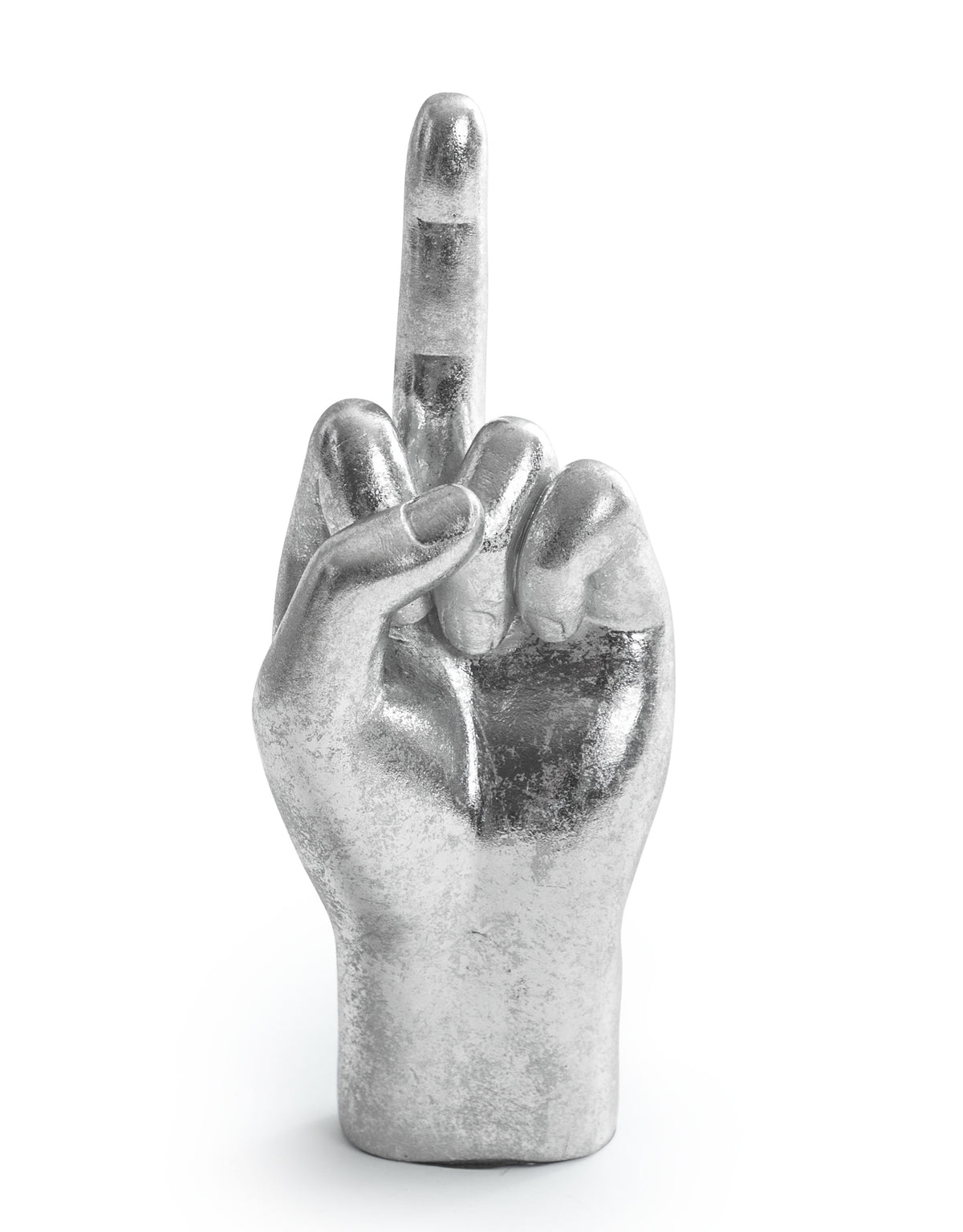 Silver Middle Finger Hand Figure - FL123