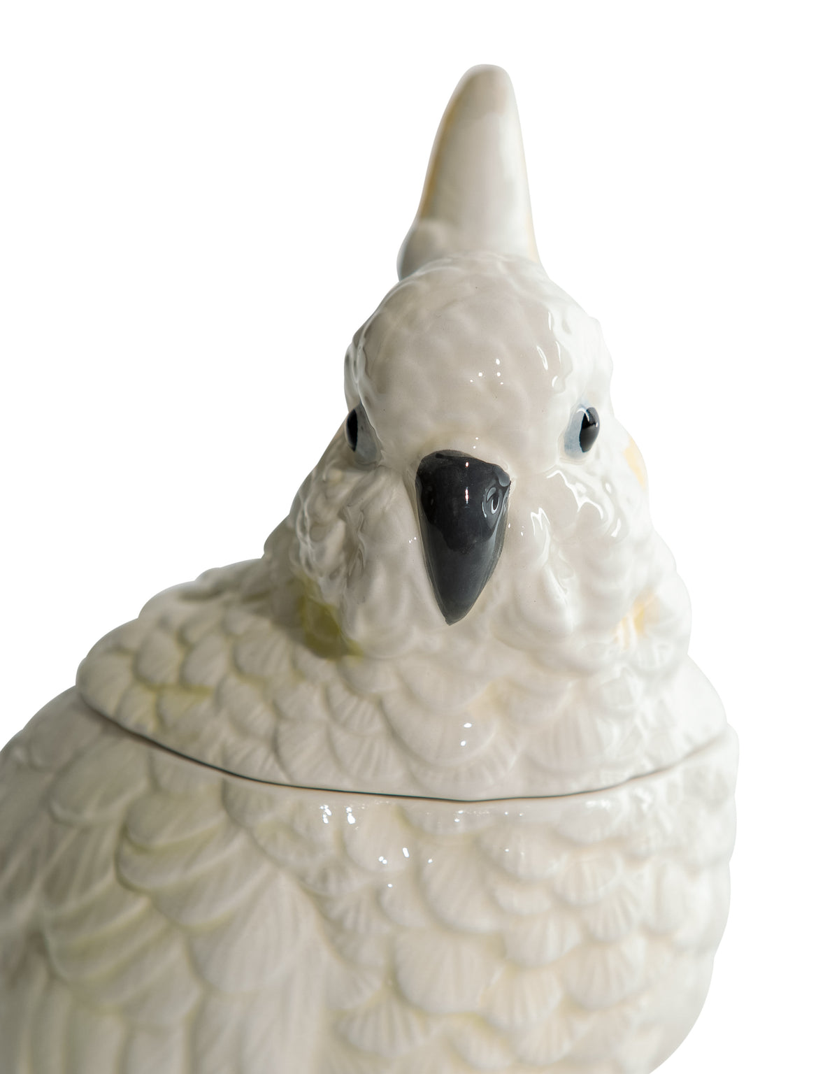 White Ceramic Parrot Storage Jar/Vase - CRT112