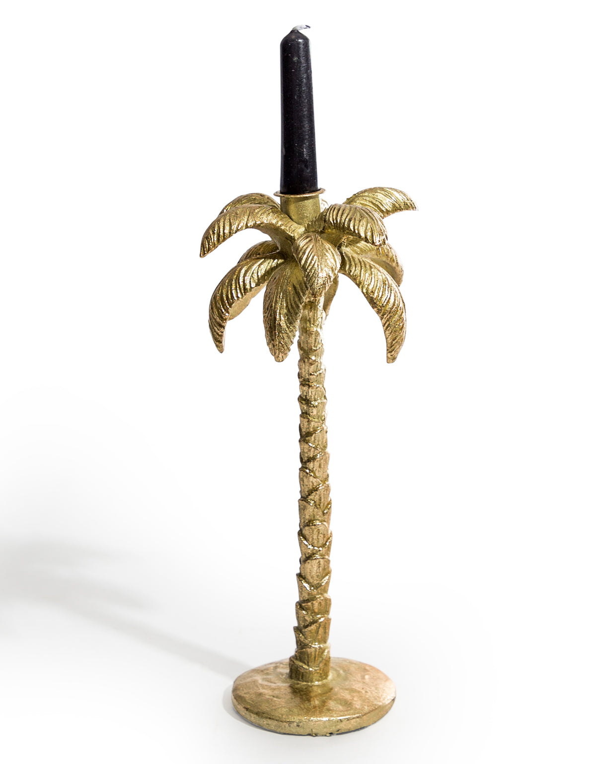 Antique Gold Palm Tree Candle Holder - TPR109
