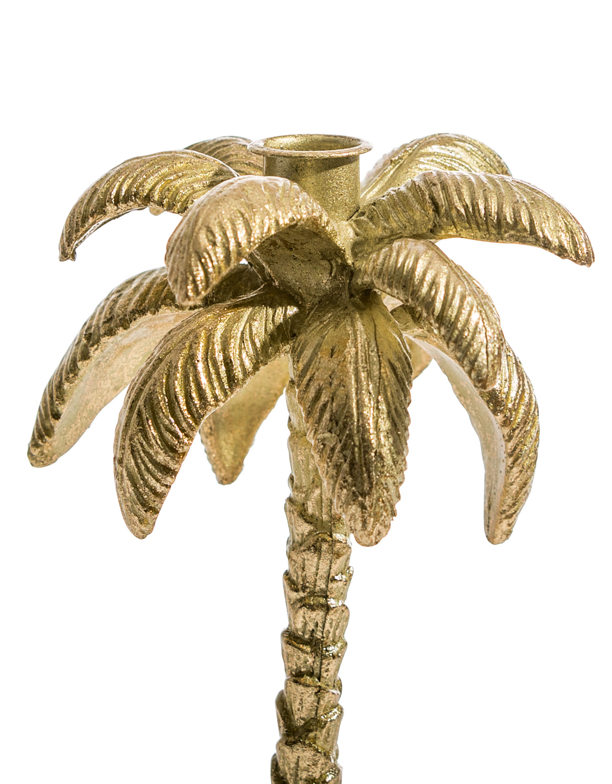 Antique Gold Palm Tree Candle Holder - TPR109