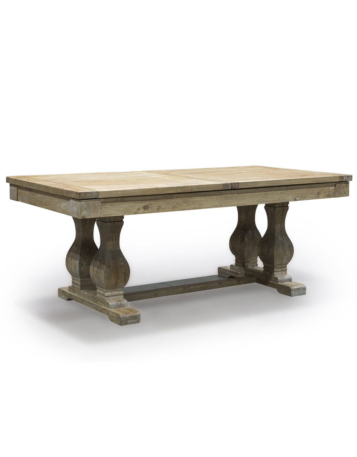 Reclaimed Dark Elm Extending Dining Table - BRT5