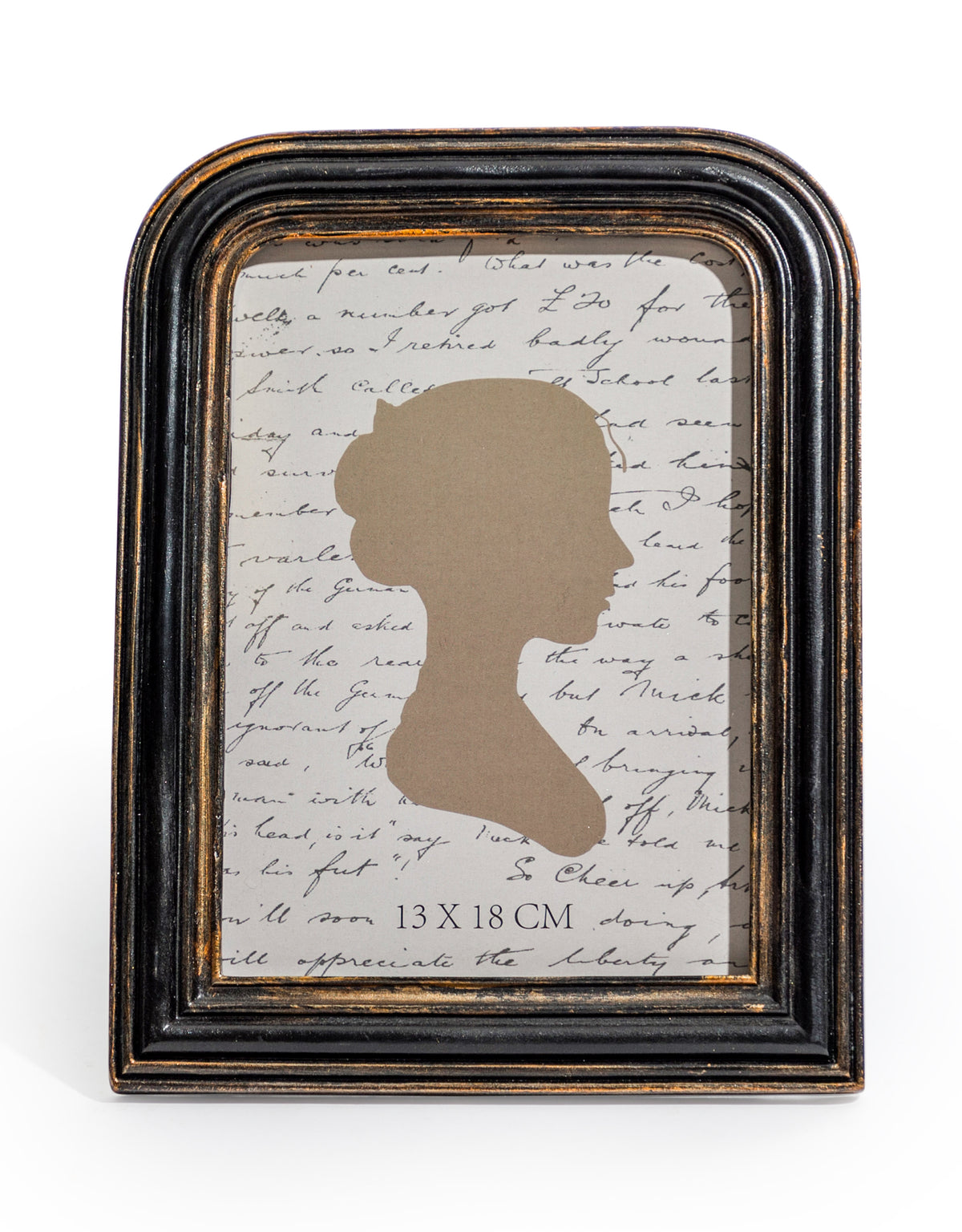 Antiqued Ribbed Black 5x7" Photo Frame - MK121
