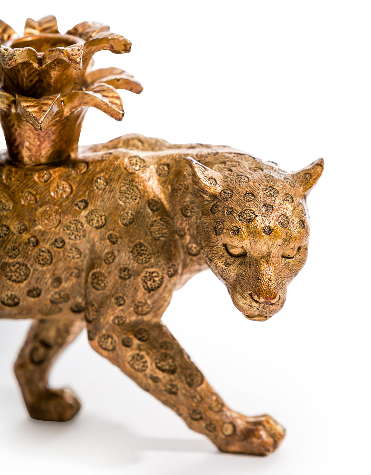 Prowling Leopard Candle Holder - MK122