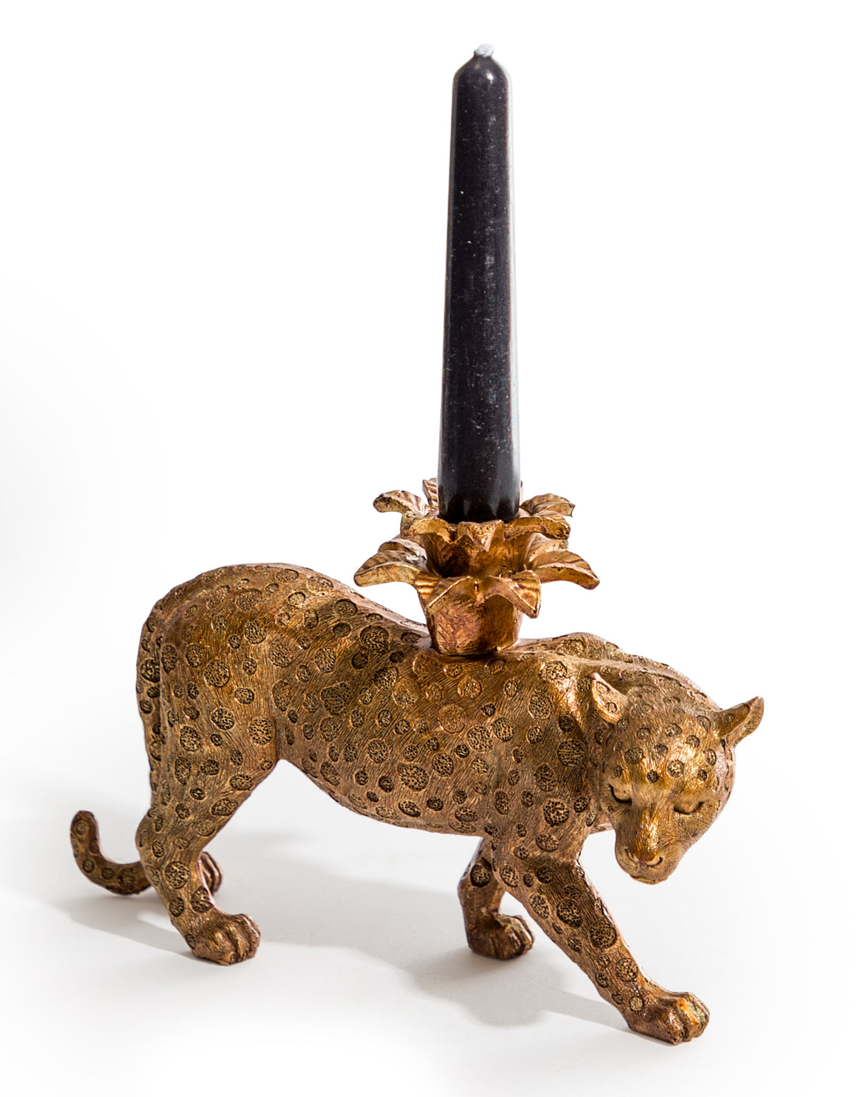 Prowling Leopard Candle Holder - MK122