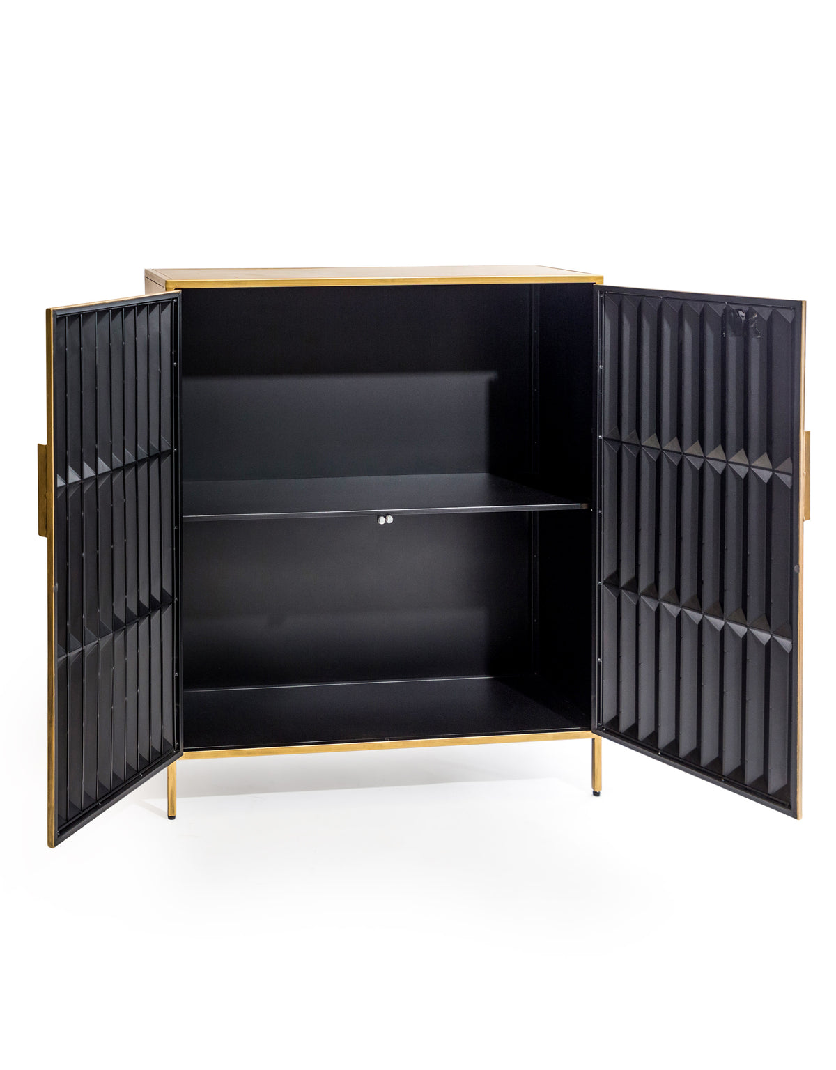Industrial Gold "Fitzgerald" 2 Door Metal Side Cabinet - GMF11