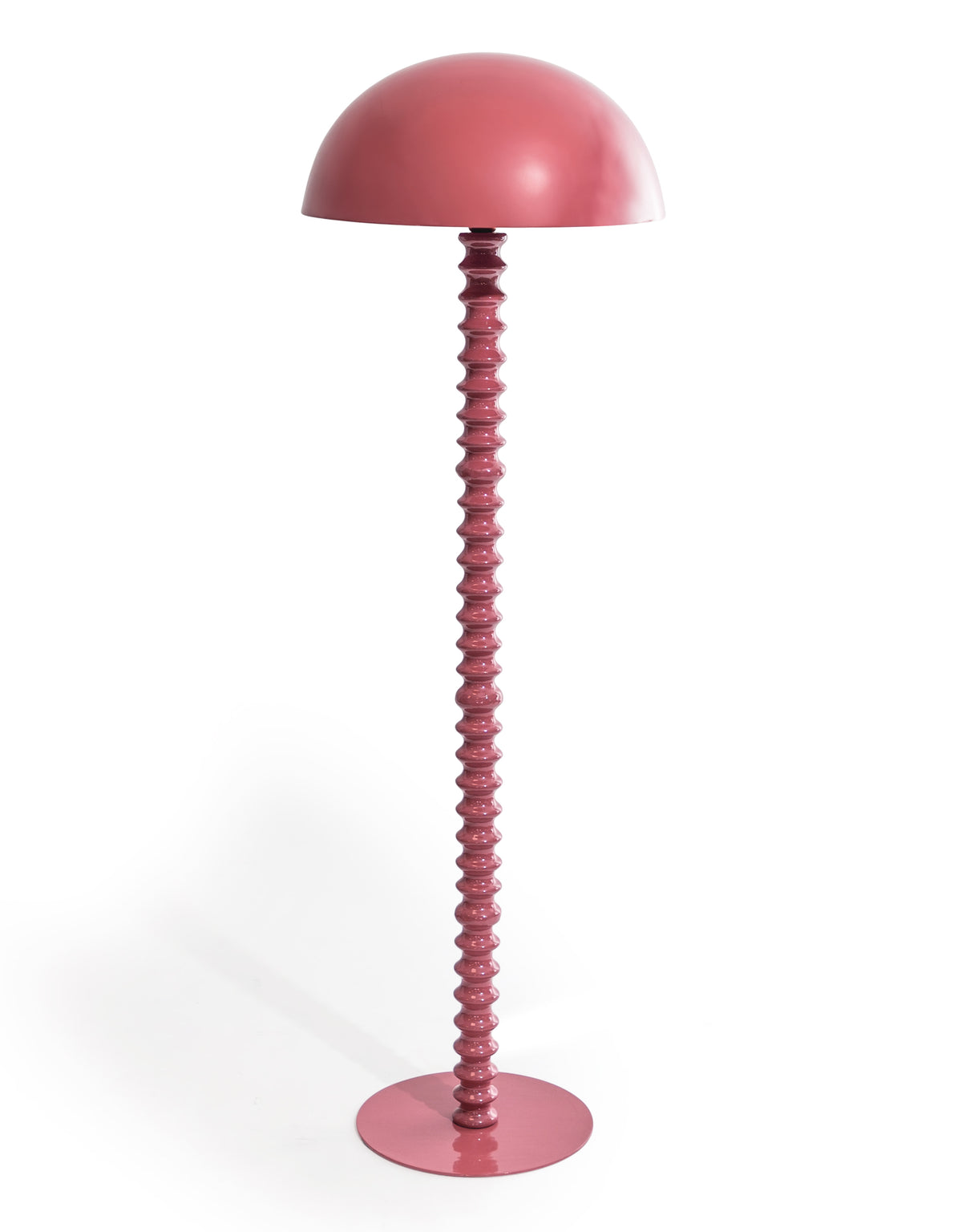 Terracotta Pink Ribbed Floor Lamp - RTL15