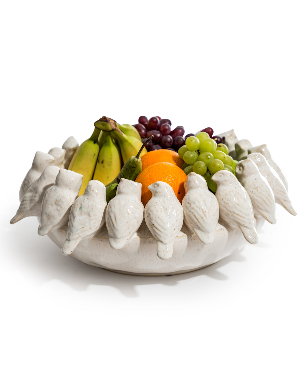"Oatmeal" Ceramic Flock of Birds Bowl - NCP12