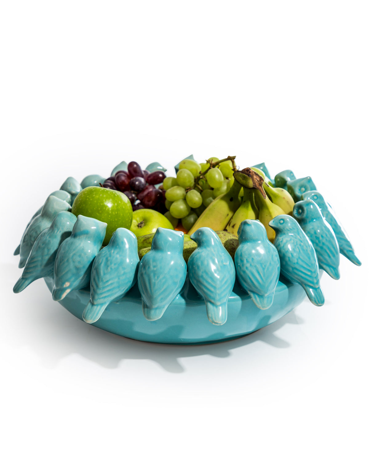 Blue Ceramic Flock of Birds Bowl - NCP13