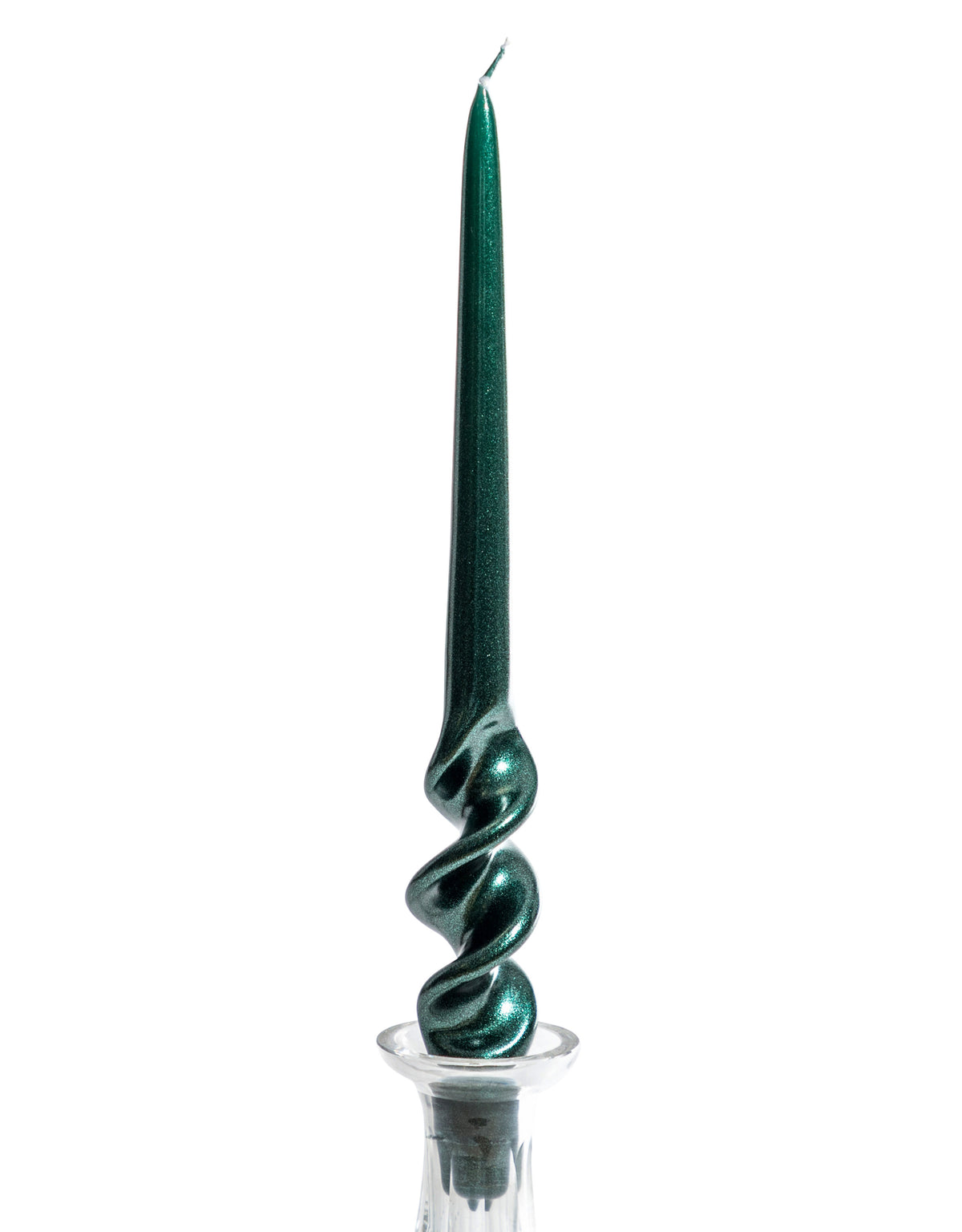 "Bottle Green" 29cm Hand Turned Taper Candle - BOTTLEGREEN70