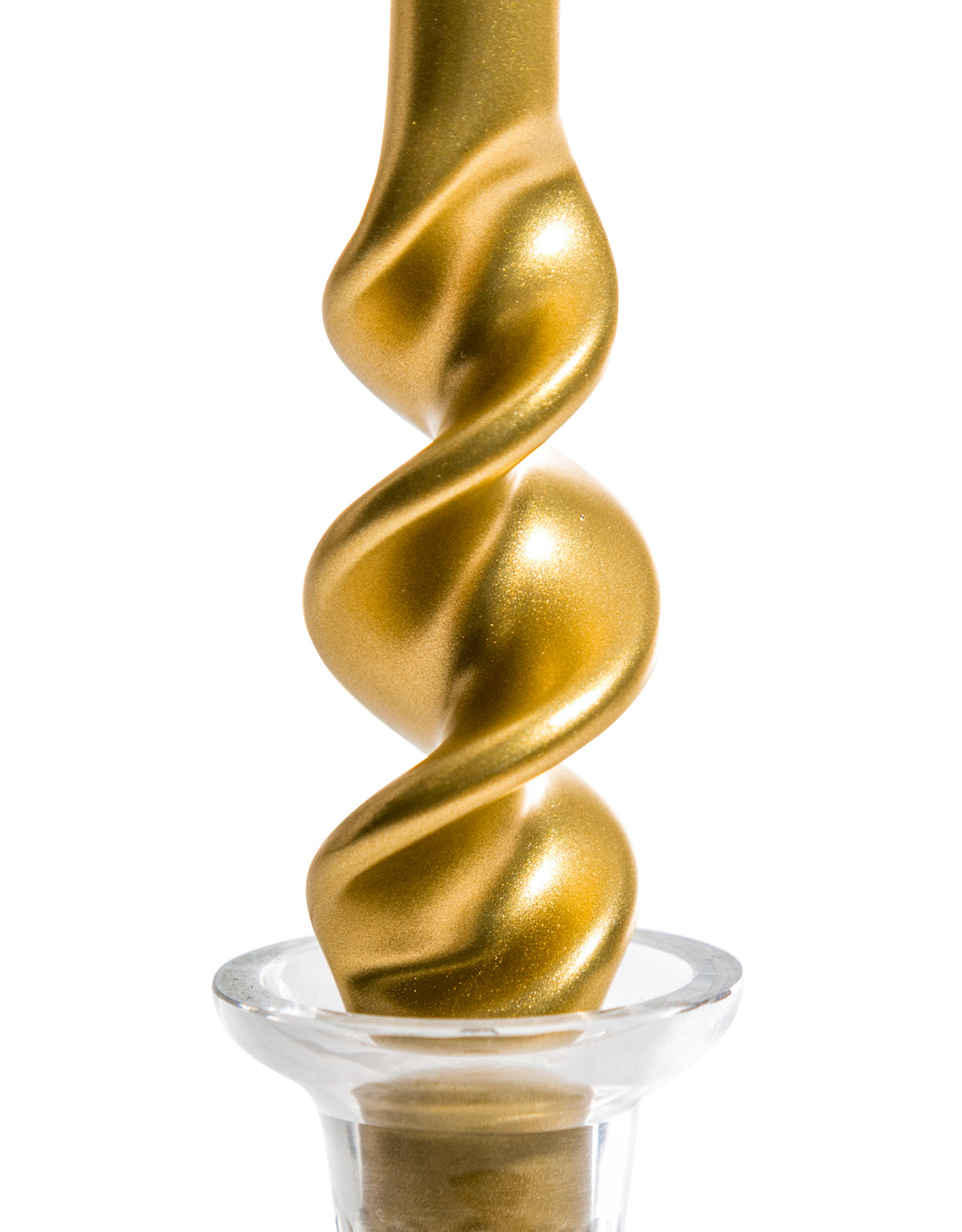 "Metallic Gold" 29cm Hand Turned Taper Candle - METALLICGOLD