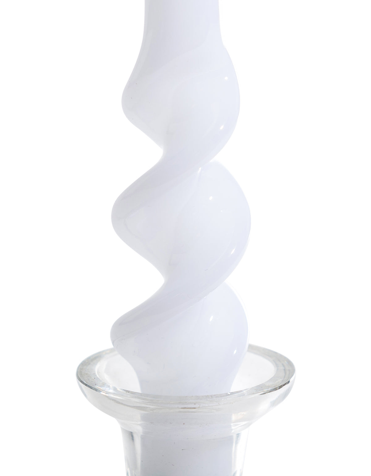 White 29cm Hand Turned Taper Candle - PUREWHITE
