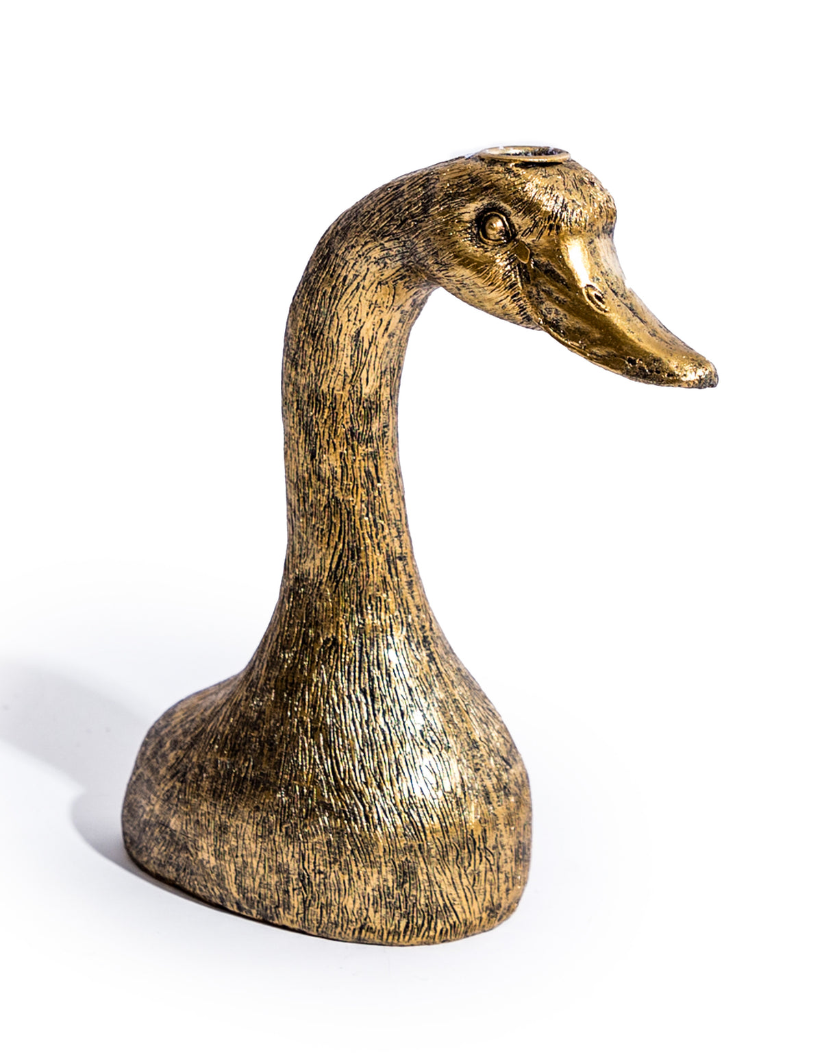 Antique Gold Duck Head Candle Holder - HKL88