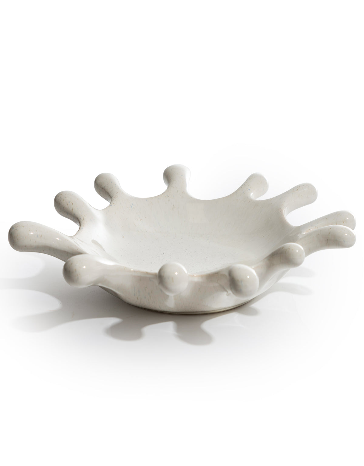 Large White Ceramic Splash Bowl - NCP15