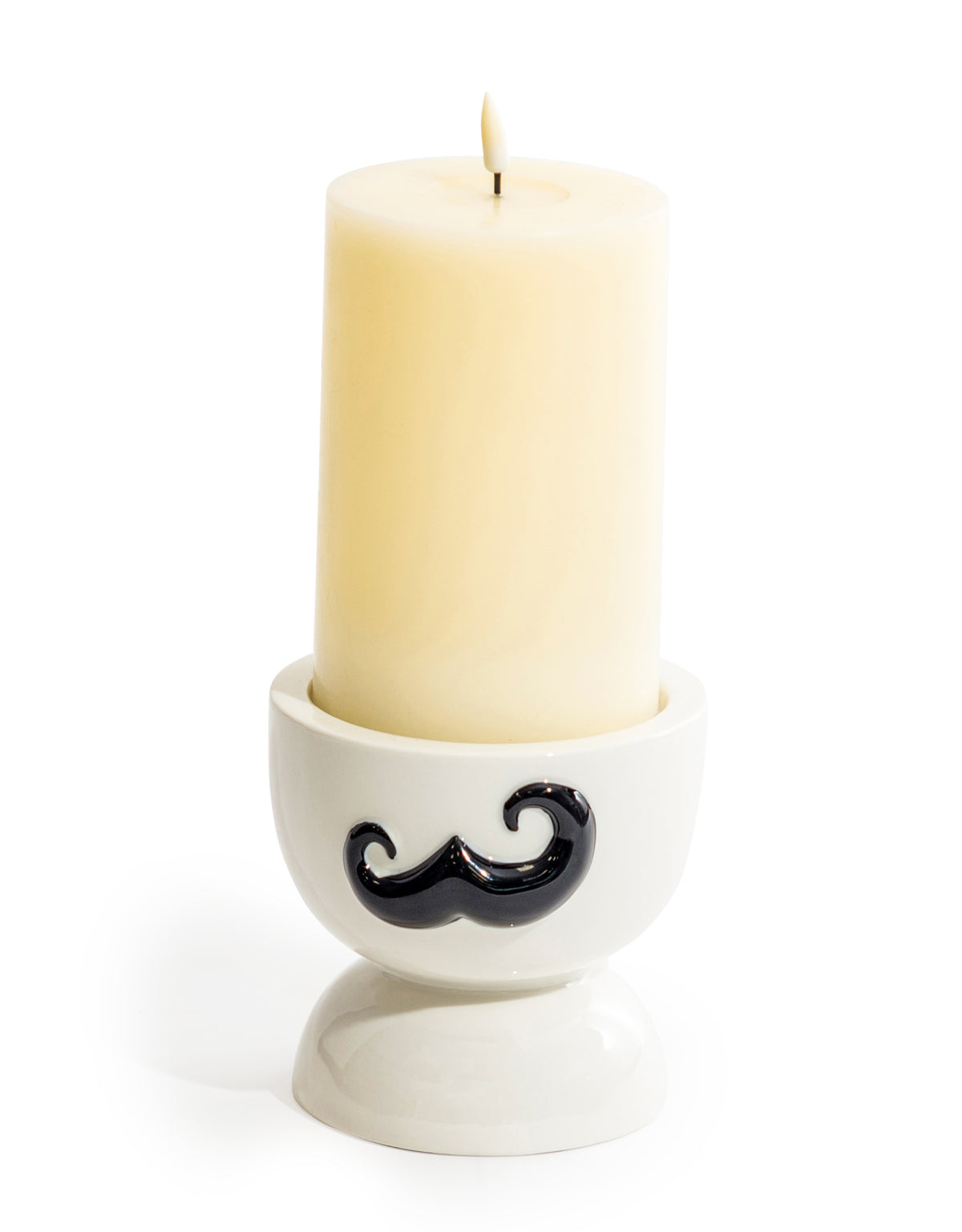 Ceramic Moustache Candle Holder (to be bought in qtys of 4) - TL143