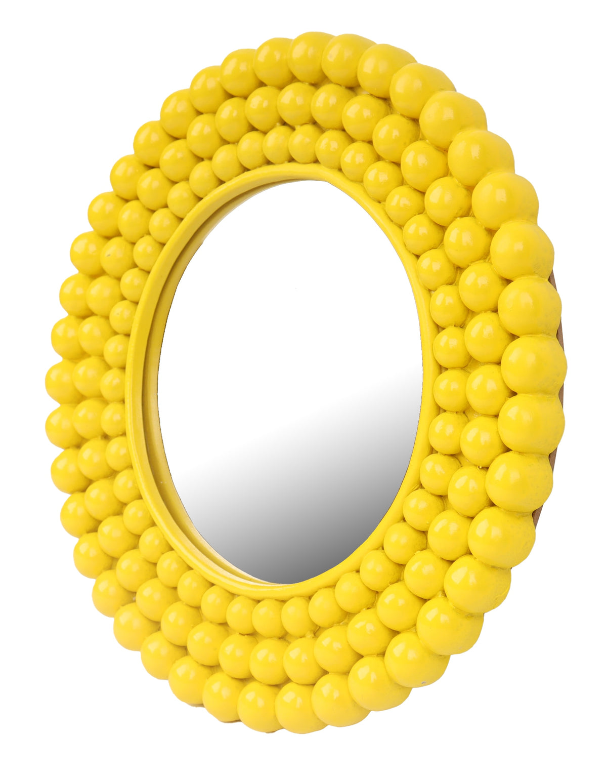 Yellow Multi Ball Framed Small Wall Mirror - PQB17