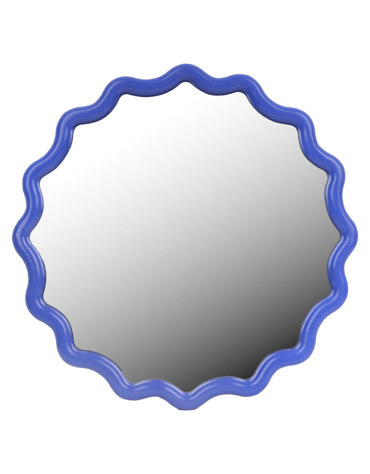 Royal Blue Wave Framed Wall Mirror - PQB21