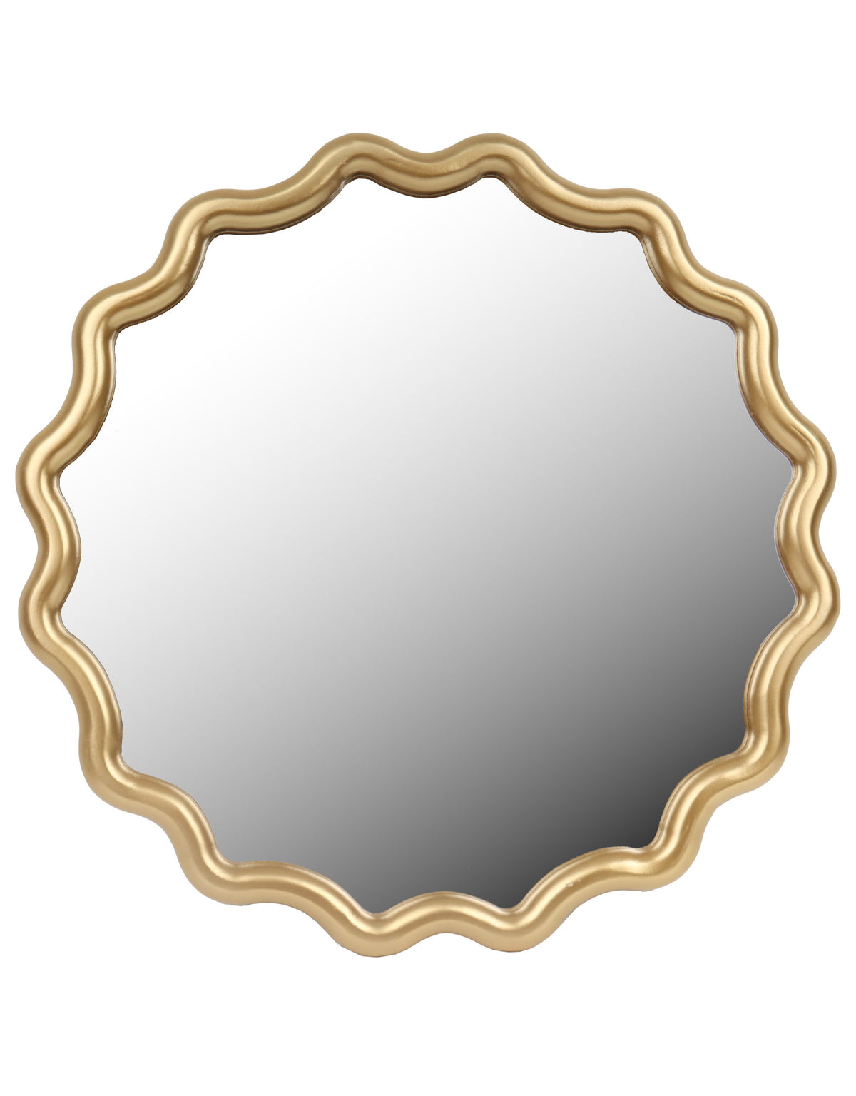 Gold Wave Framed Wall Mirror - PQB24