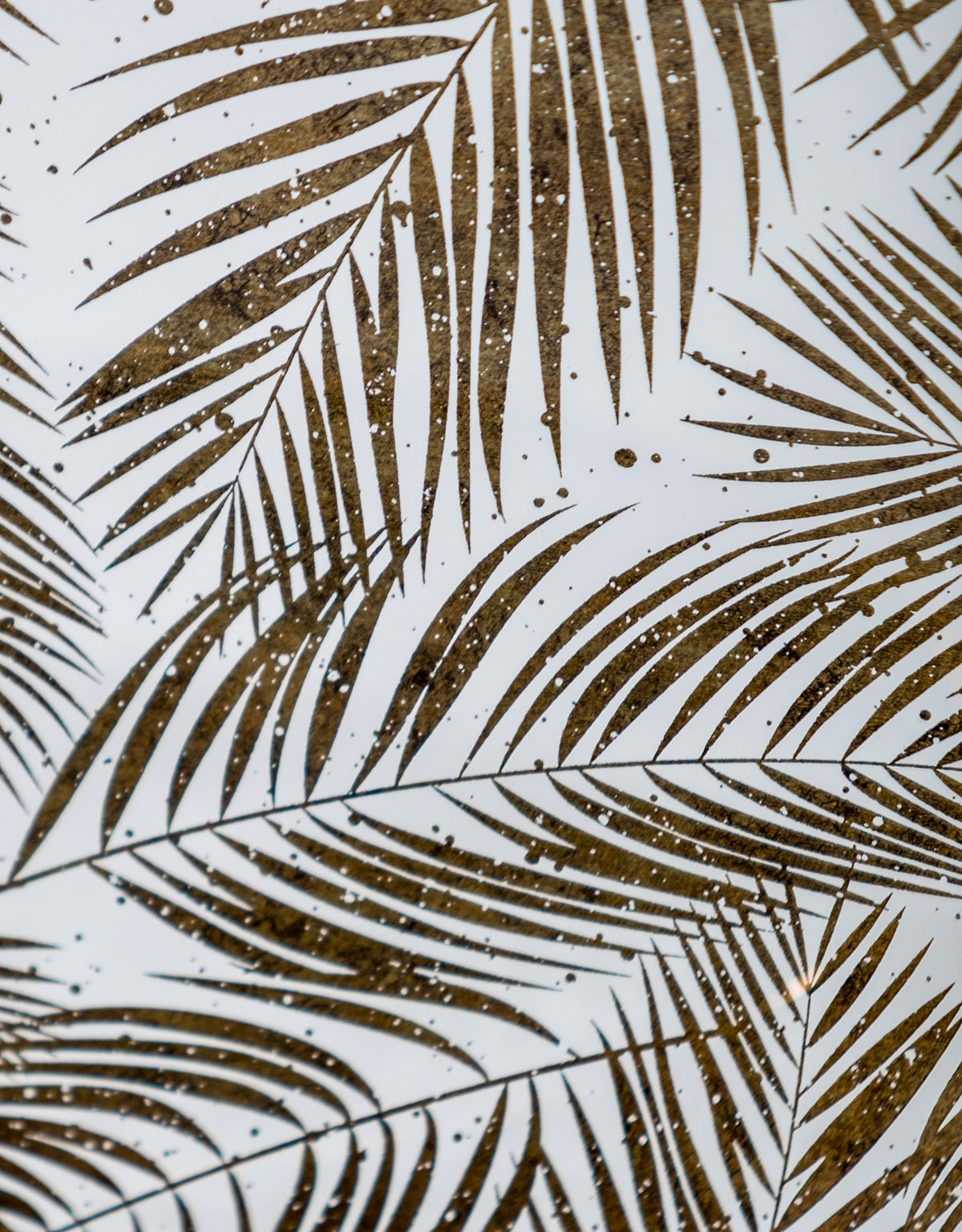 Set of 2 Dark Gold Tropical Leaf Serving Trays - LUM16