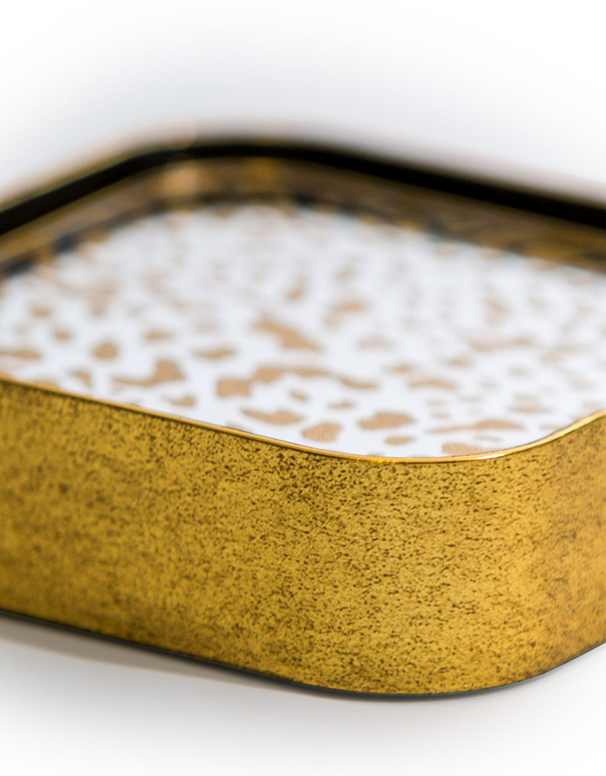 Set of 4 Mirrored Leopard Print Coasters - LUM19