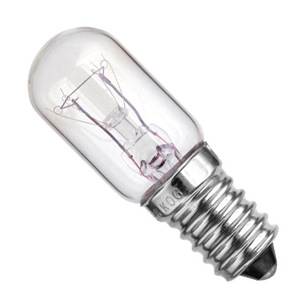 240 volt 15 watt Screw in 14mm T25X49mm Clear - Appliance Lamp Bell Brand - Bell code 02410