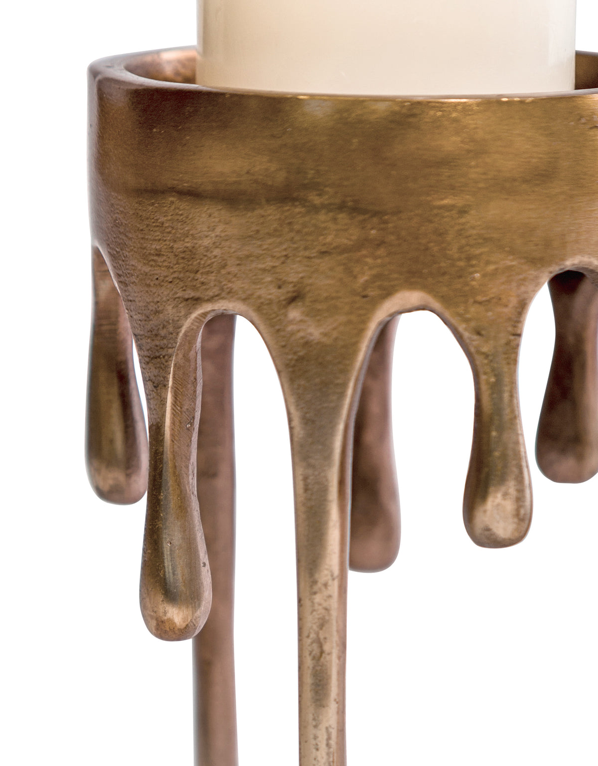 Large Gold "Dali" Drip Candle Holder - DRP27