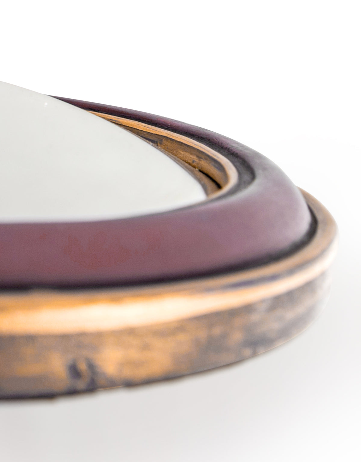 Set of 12 Assorted Antique Red/Pink/Gold Framed Convex Mirrors - MK146
