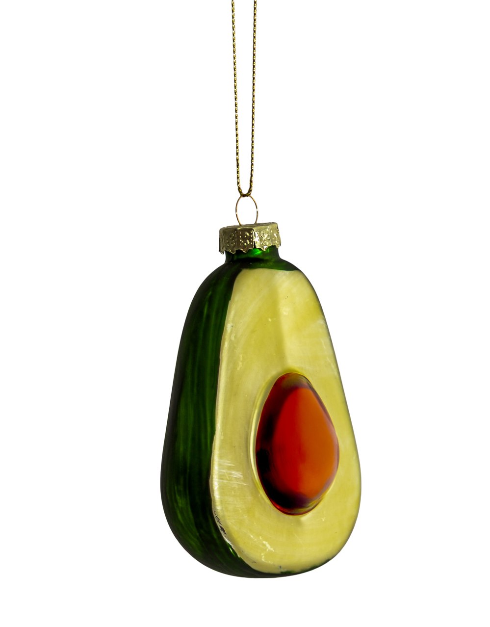 Avocado Decorative Glass Hanging Ornament (to be bought in qtys of 12) - XMA12