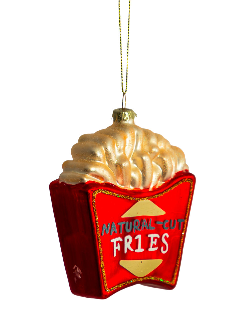 Fries / Chips Decorative Glass Hanging Ornament (to be bought in qtys of 12) - XMA20