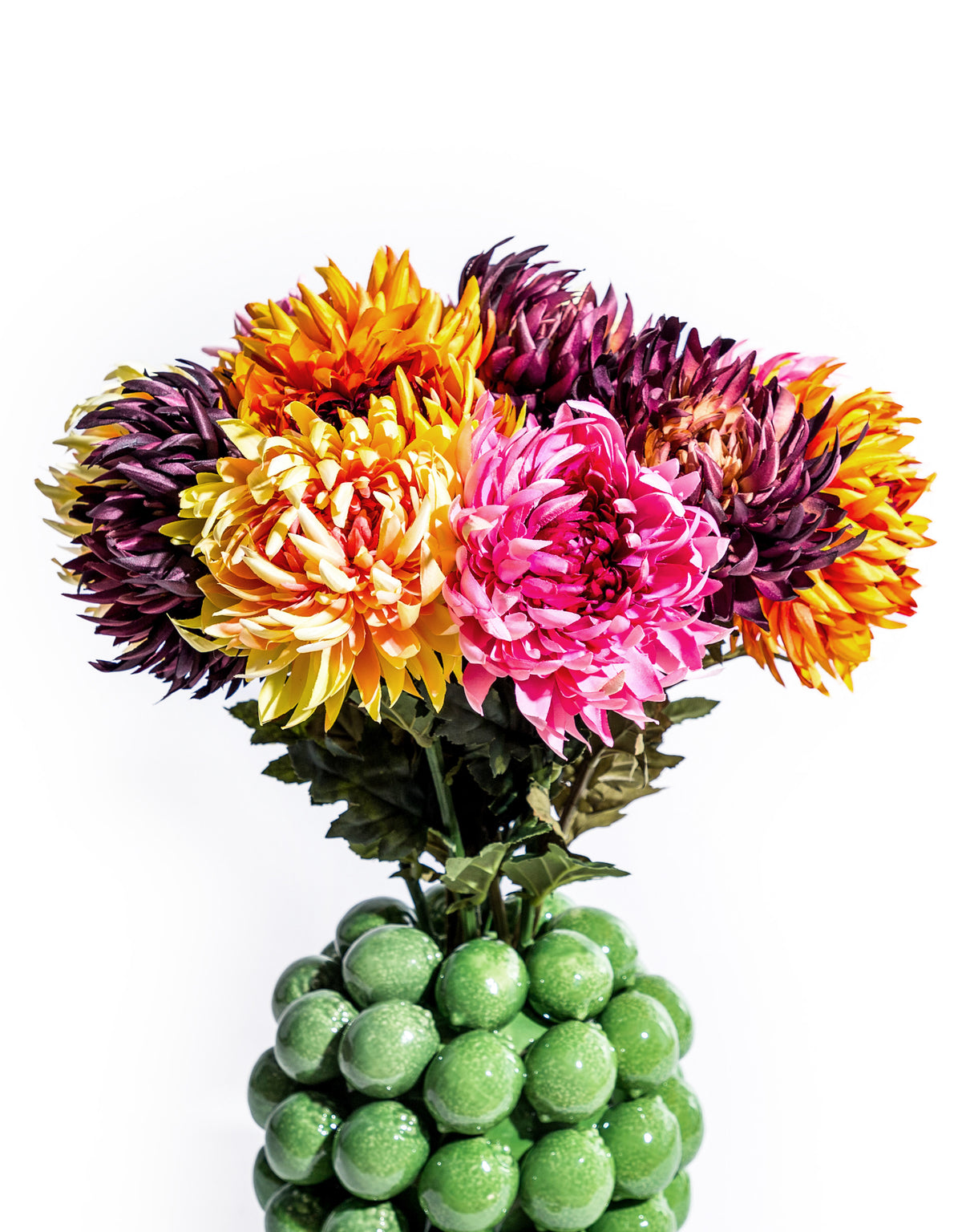 Assorted Mixed Colour Daisy Ball Stems (to be bought in bunches of 12) - AF134