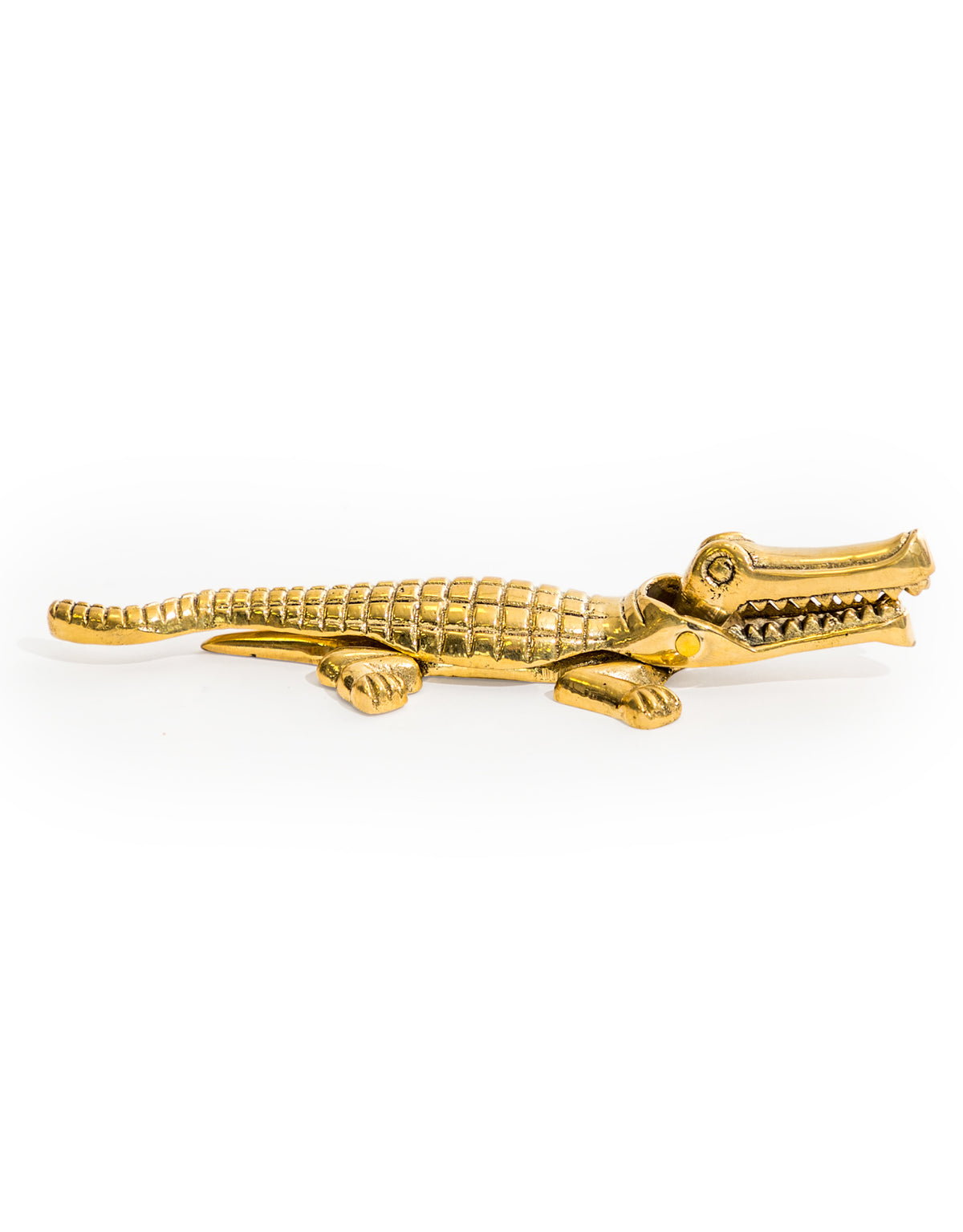 Polished Brass Crocodile Nutcracker - FMH38