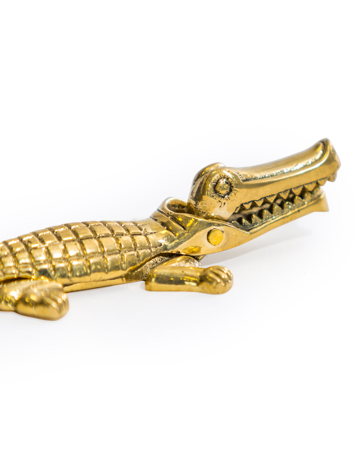 Polished Brass Crocodile Nutcracker - FMH38