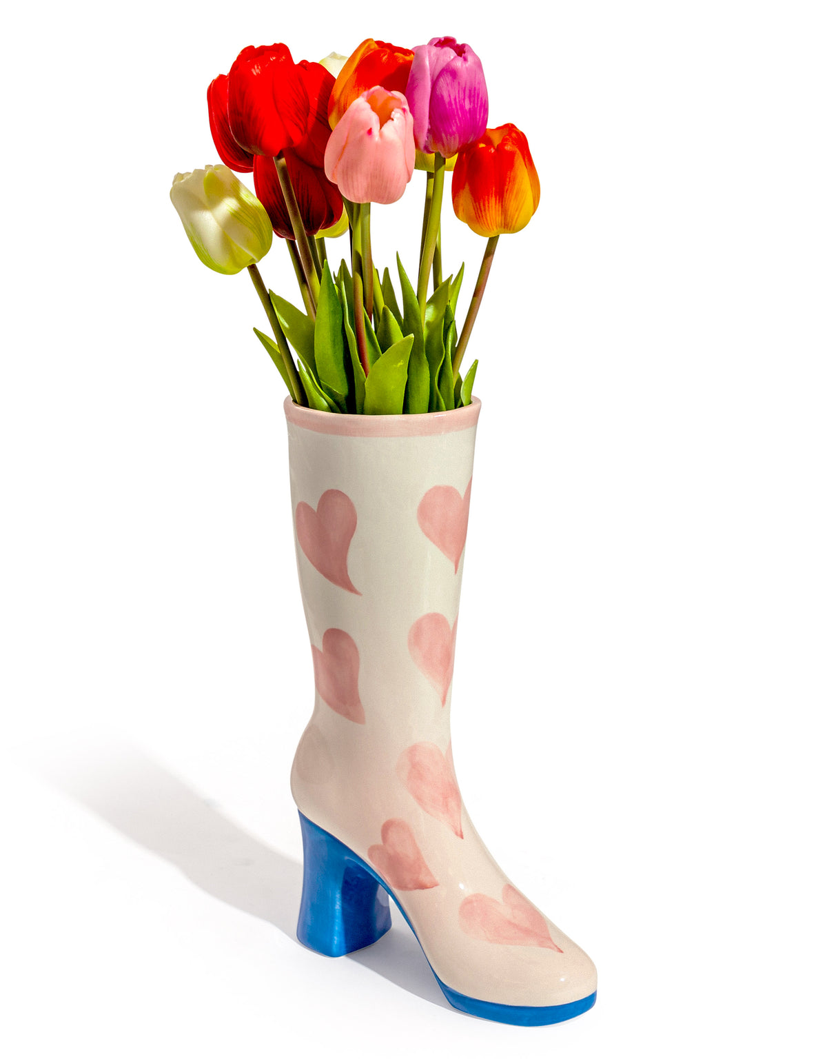Large Hearts Heeled-Boot Ceramic Vase - EGC16