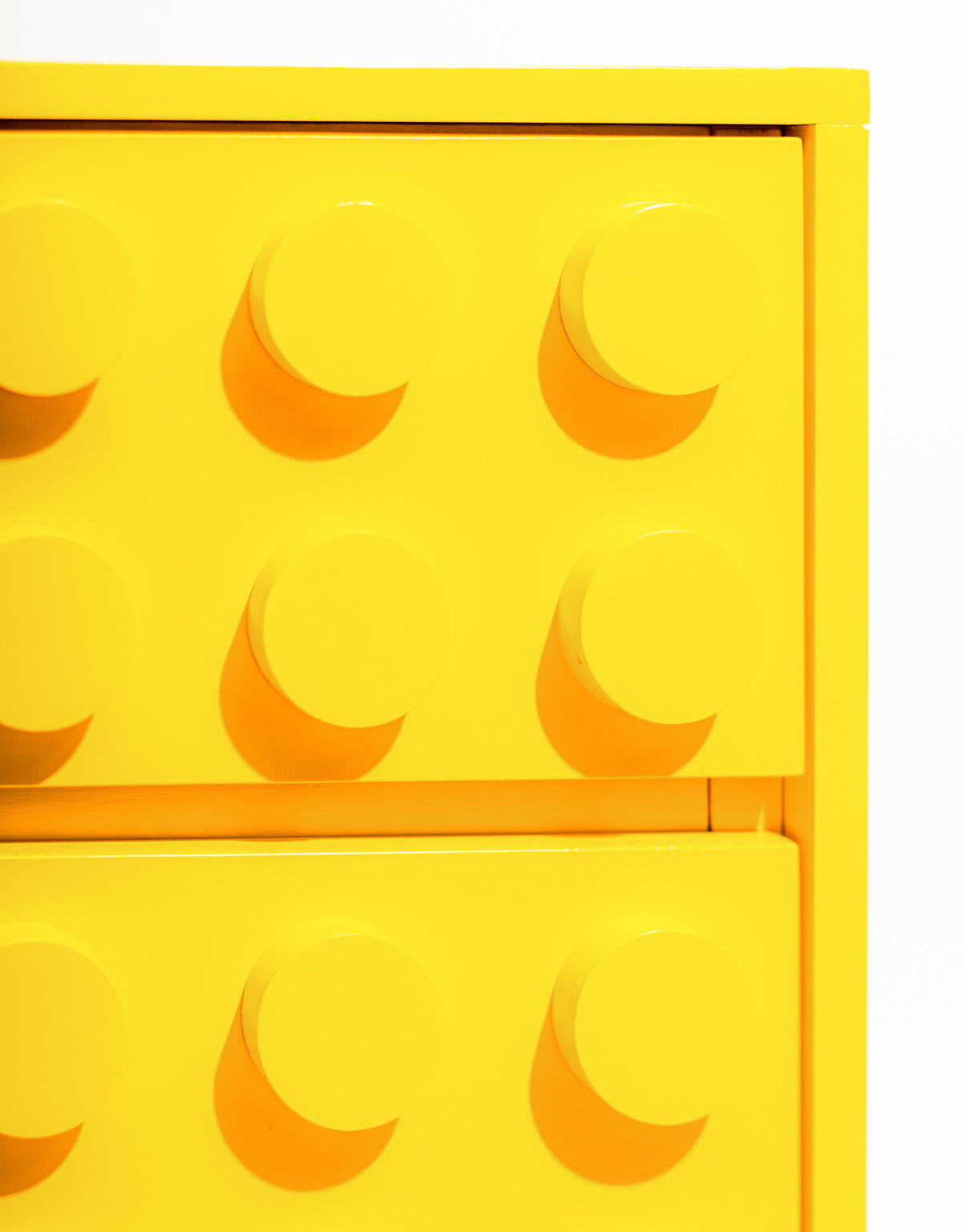 Yellow "Ogel" Block Solid Wood 6 Drawer Side Cabinet - LGF15