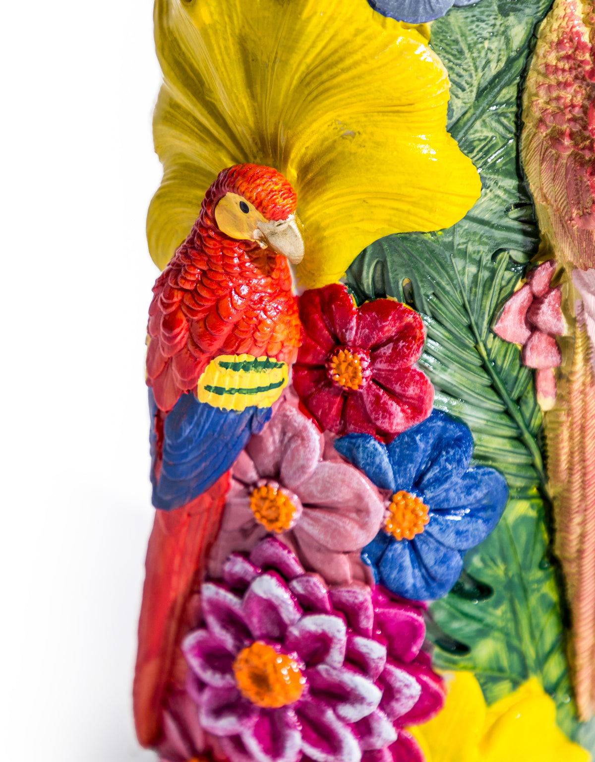 Vibrant Coloured Floral Bird Vase - RM73