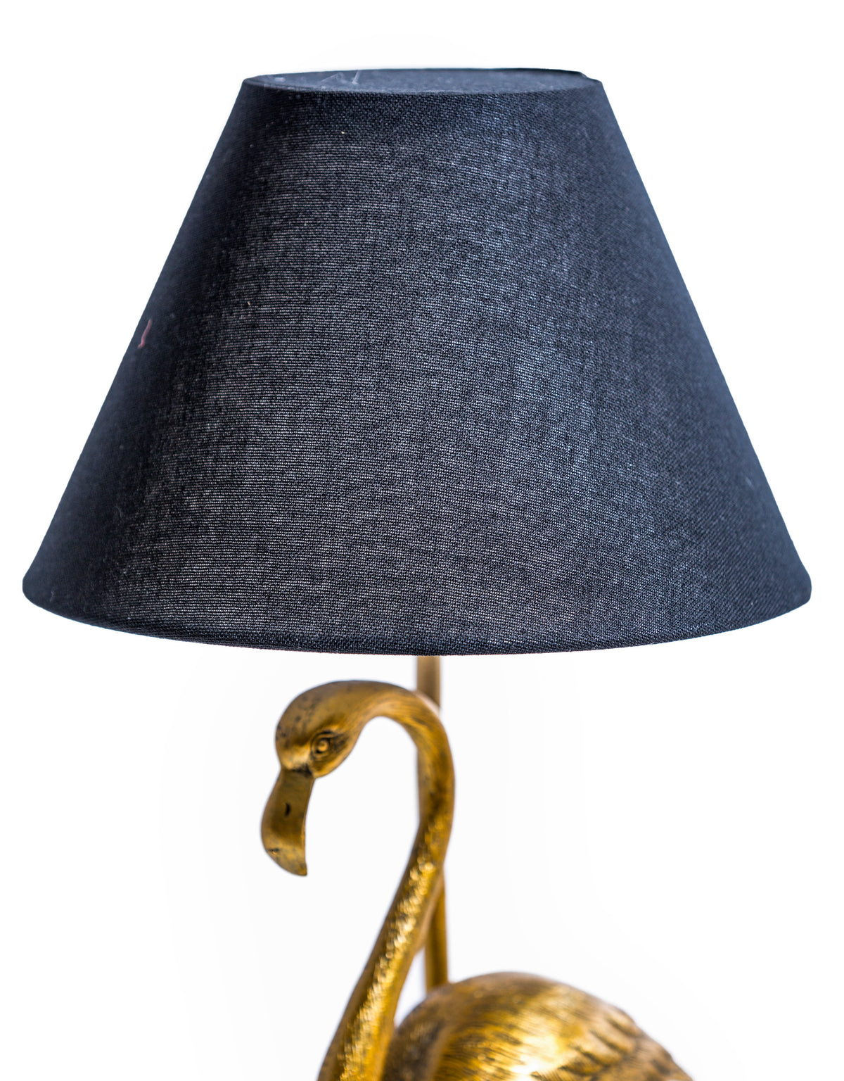 Antique Gold Flamingo Lamp w/ Black Shade - TL148