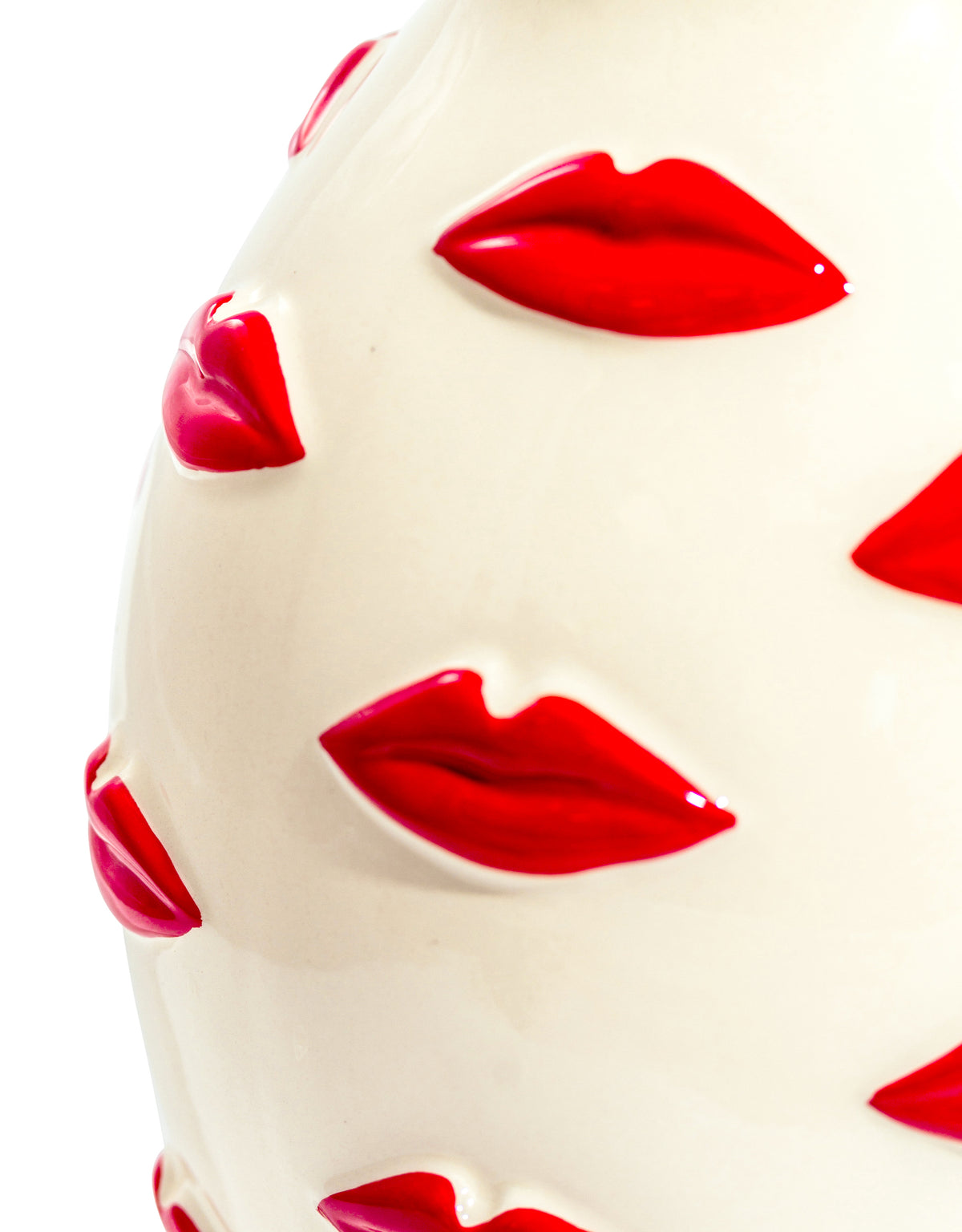 Large Multi Red Lips Vase - NCP17
