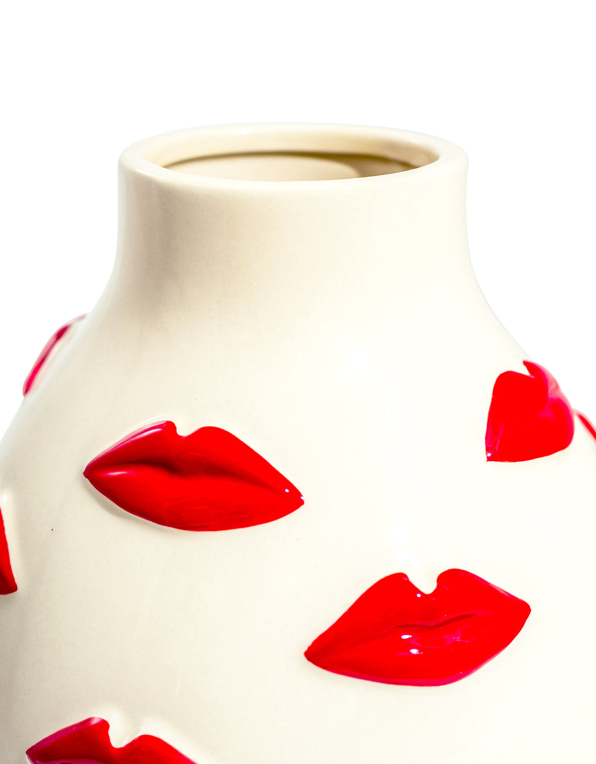 Large Multi Red Lips Vase - NCP17