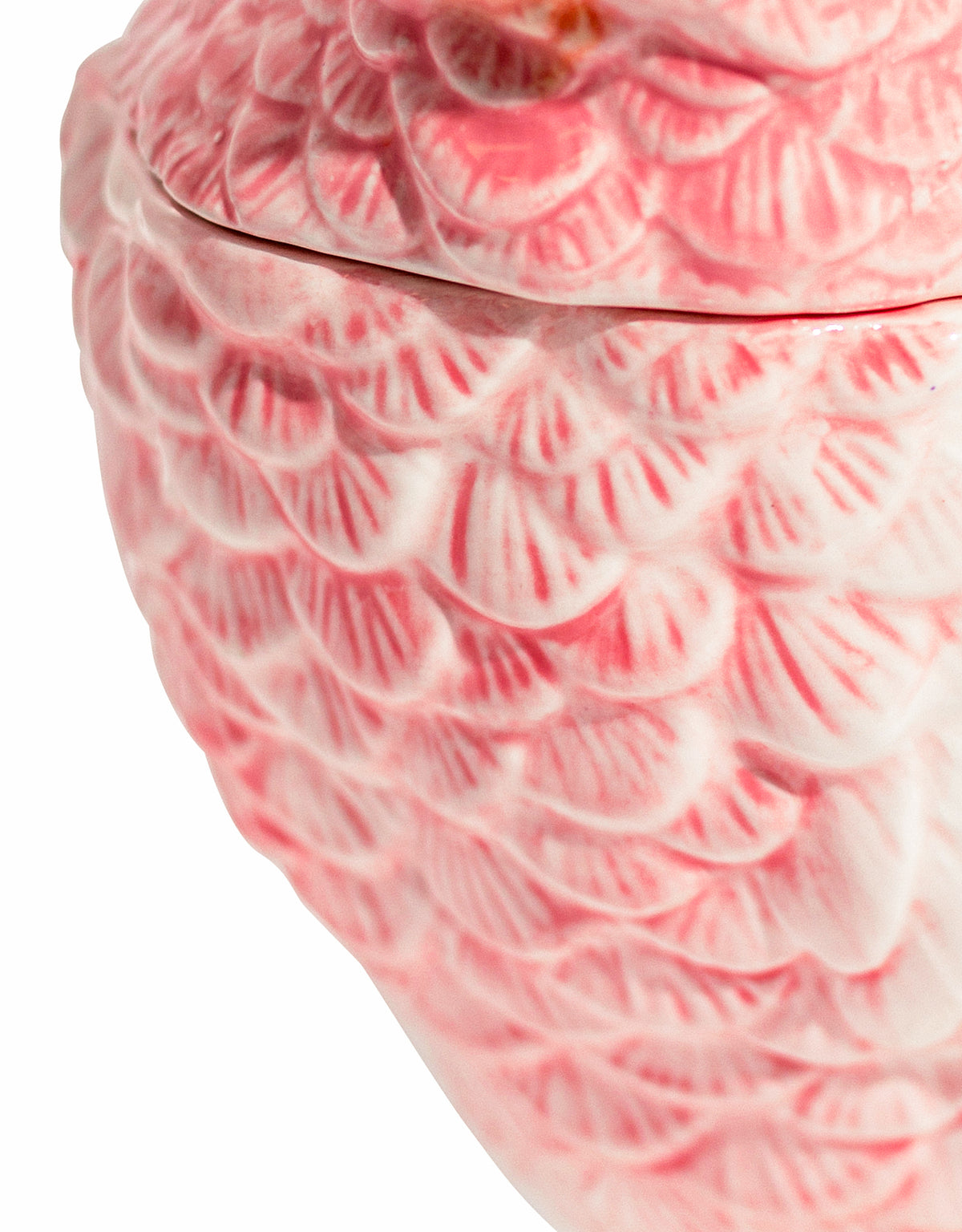 Pink & White Ceramic Parrot Storage Jar/Vase - CRT128