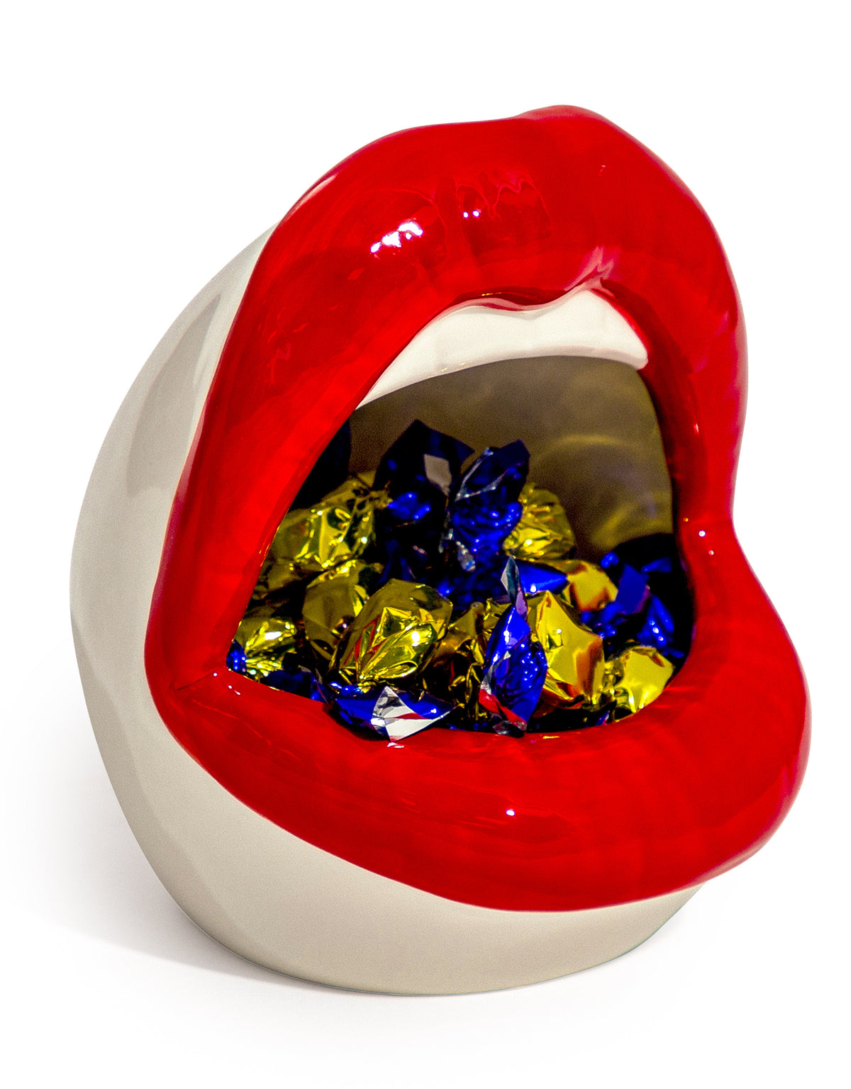 Ceramic Open-Mouthed Red Lips Storage Jar - CRT132
