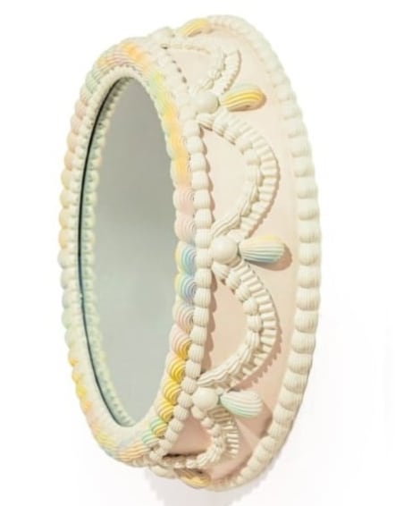 Decorative Piped Iced Cake Wall Mirror / Cake Stand - CRT129