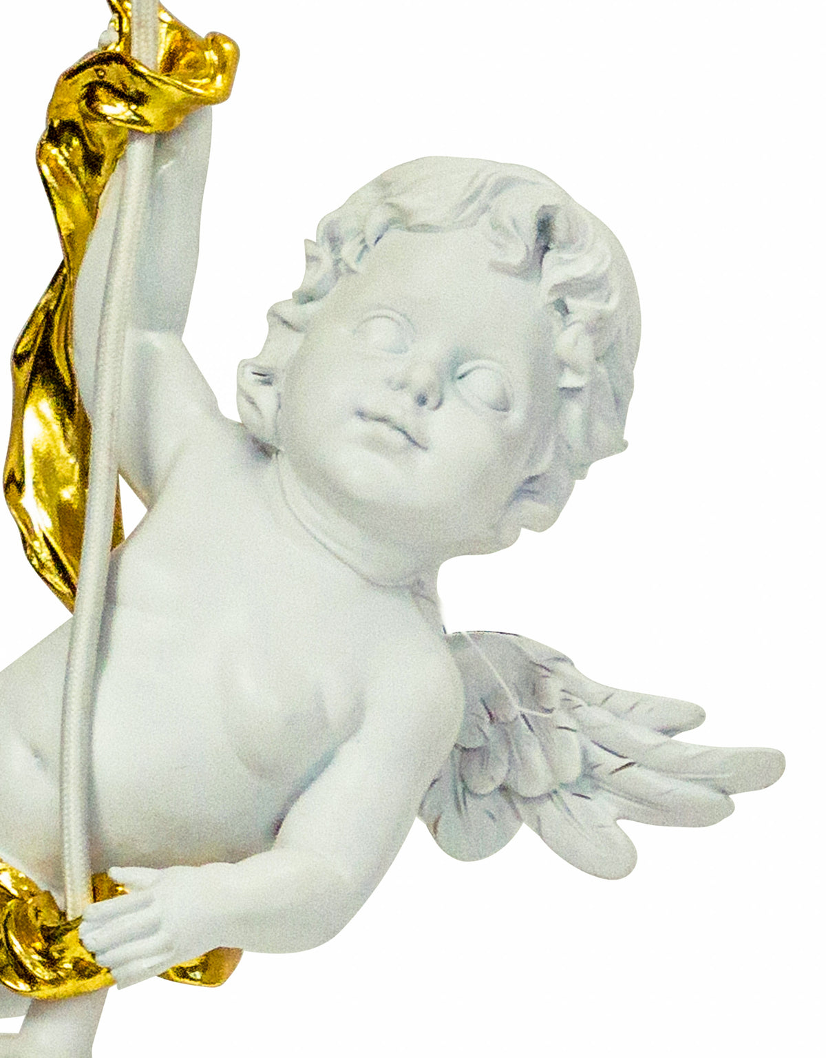 White & Gold Cherub Ceiling Pendant - BD187