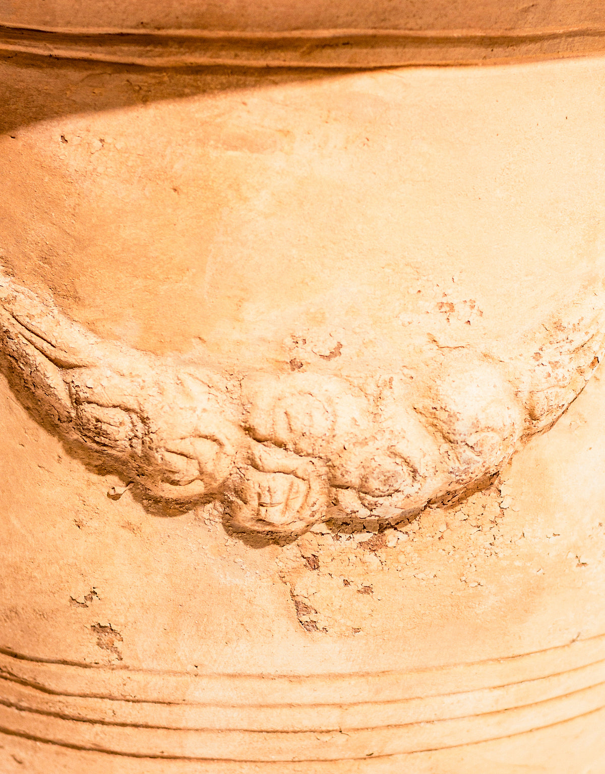 Set of 2 Extra Large Terracotta Garden Planters w/ Ornate Design - SM102