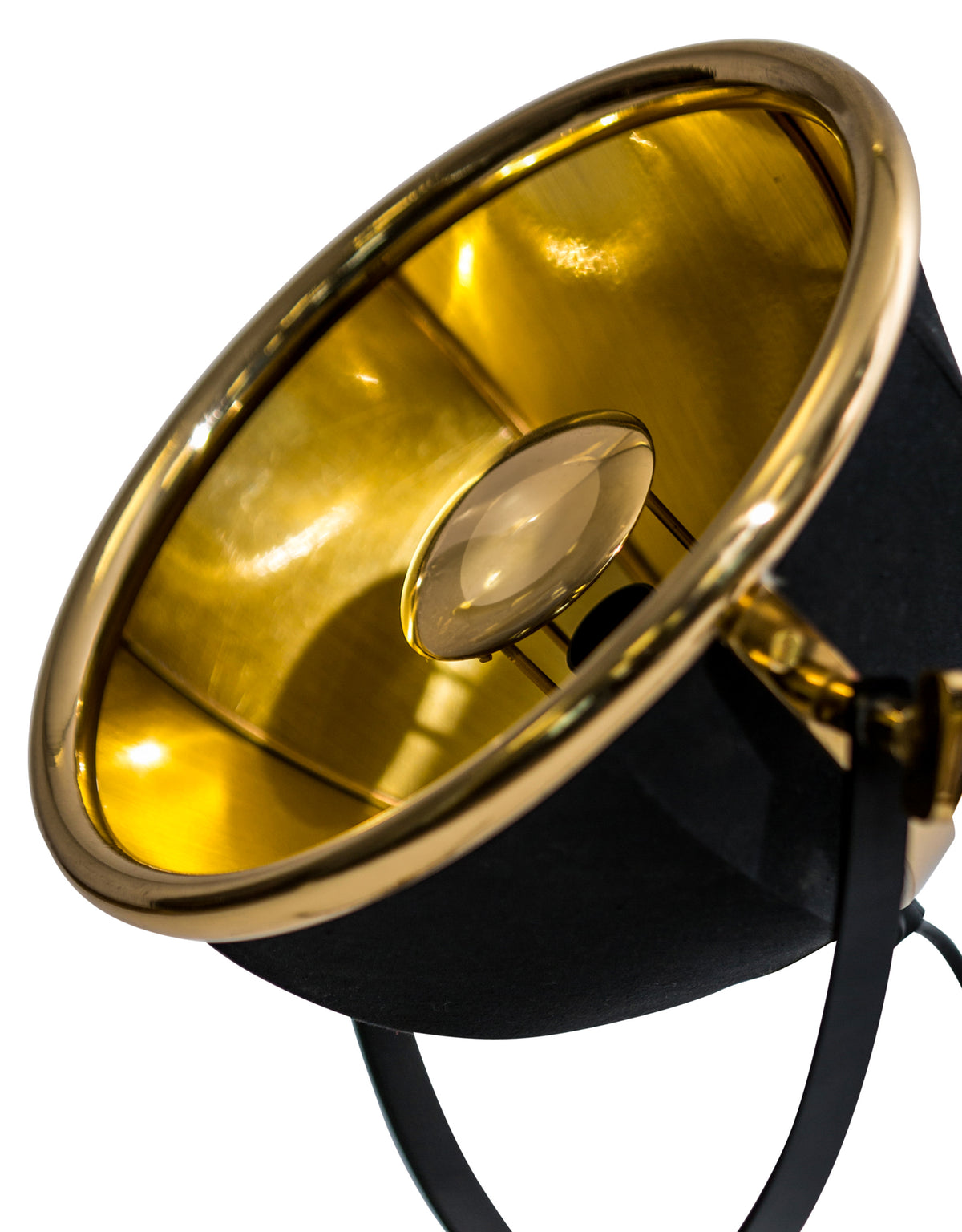 Black and Brass Large Tripod Table Lamp - BAR25