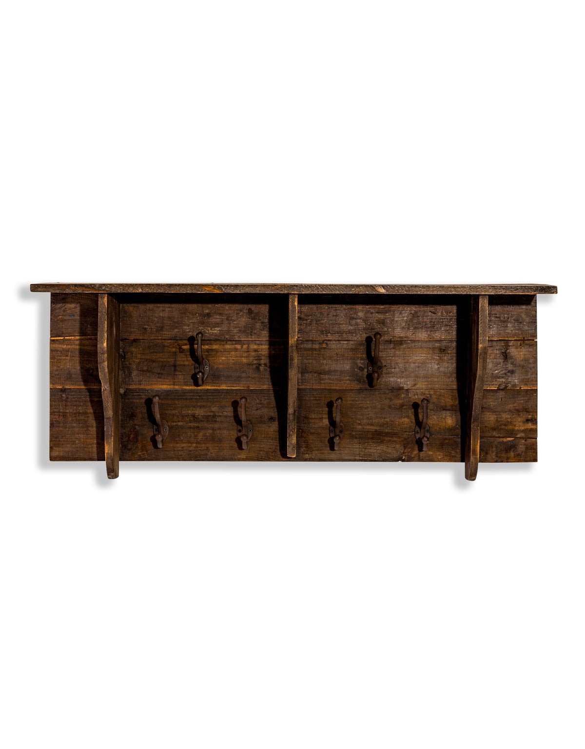 Rustic Wooden "Arundel" Multi Coat Hook Wall Unit - LWS12