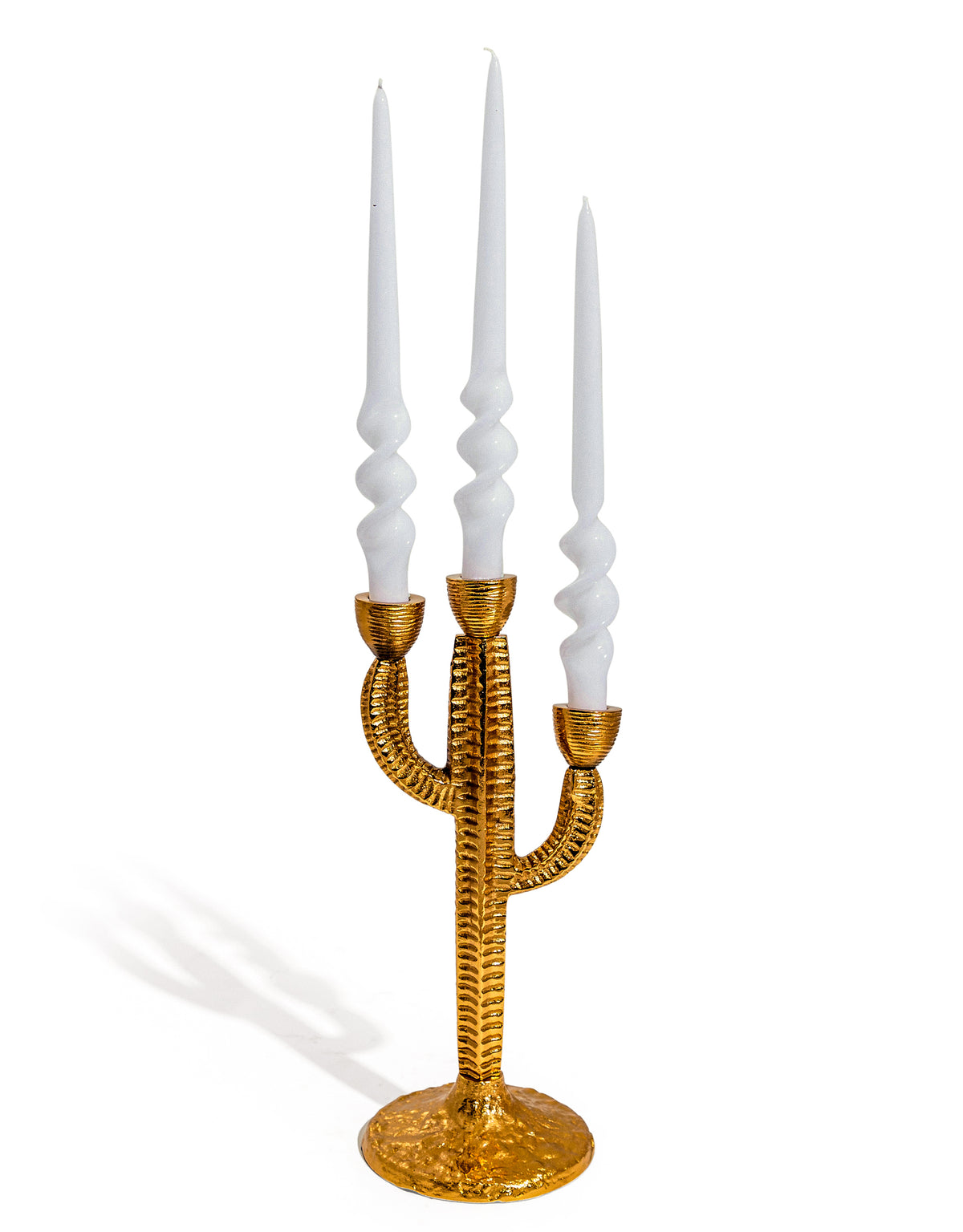Aluminium Gold Cactus Candelabra - BAR21