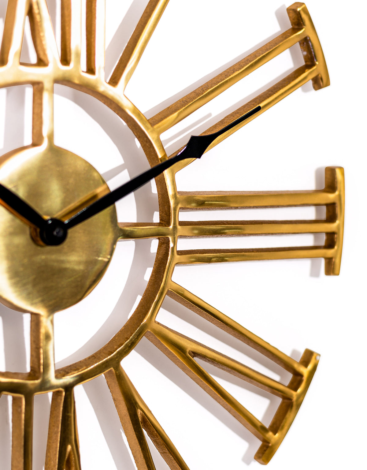 Antique Brass Numerals Clock - BAR24