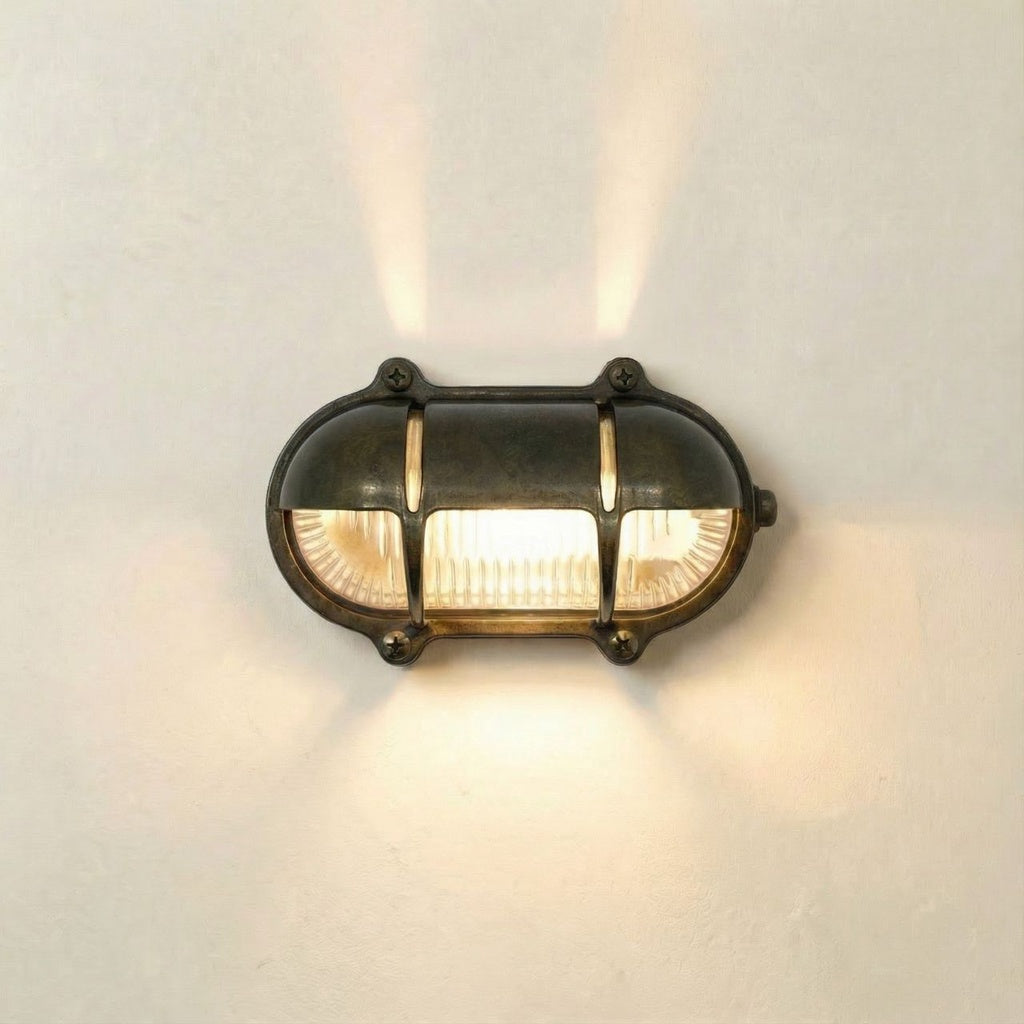 small ip64 solid brass decorative eyelid bulkhead satin nickel