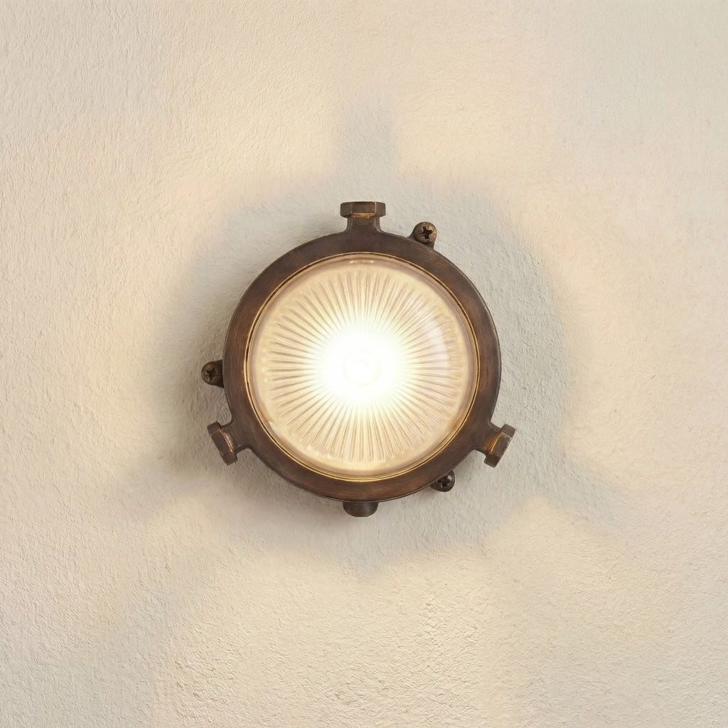 solid brass porthole mini bulkhead antique brass